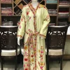 Cream Long Kashmiri Aari Embroidered Robe