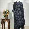 Black Viscose Georgette Aari and Hand Cut Daana Fused Kashmiri Saree