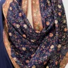 Navy Blue Neem Daur Sozni Jaal Hand Embroidered Pure Wool Shawl front
