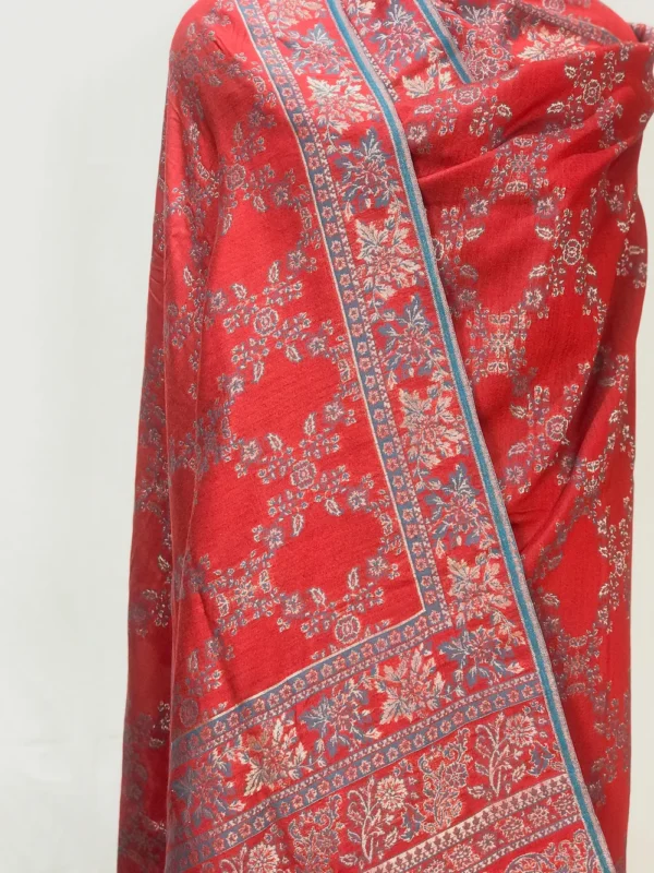 Maroon Banarasi Weaved Dupatta front