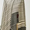 Off-White Pure Pashmina Shawl with Ikat Design front