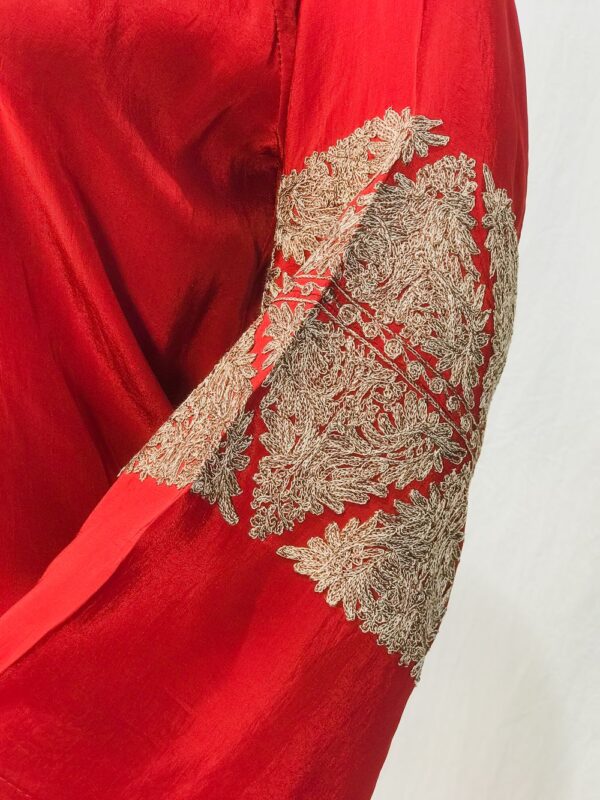 Red Kurta with Aari Embroidery