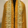 Melange Yellow Pure Wool Shawl with Tilla and Aari Embroidery front