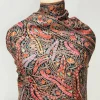 Black Fine Wool Shawl with Silk Thread Aari Jama Embroidery front