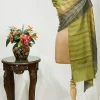 Grey, Yellow and Green Ombre Pure Pashmina Scarf
