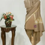 Natural Pure Pashmina Shawl With Tilla Hand  Embroidery