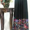 Black Women Sharara Pants with Kashmiri Aari Embroidery