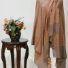Moss Brown and Rust Space Dye Pure Pashmina Shawl