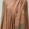 Moss Brown and Rust Space Dye Pure Pashmina Shawl front