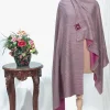 Pink and Lavender Space Dye Reversible Pure Pashmina Shawl