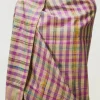 Natural Beige Pure Pashmina Multi-Colour Checkered Pattern Shawl front