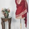 Maroon Pure Pashmina Shawl With Sozni hand Embroidery
