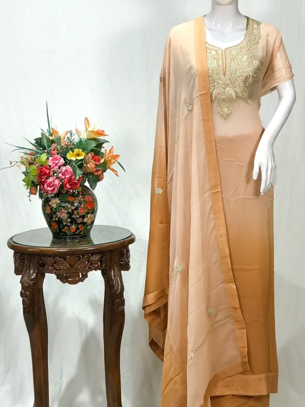 Ombre Salwar Suit with Tilla Patch Embroidery