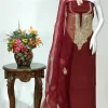 Salwar Suit with Kashmiri Puff Tilla Embroidery front