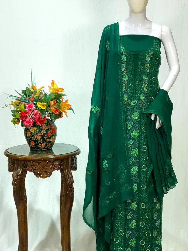 Salwar Suit with Hand Lakhnavi and Kashmiri Aari Embroidery front