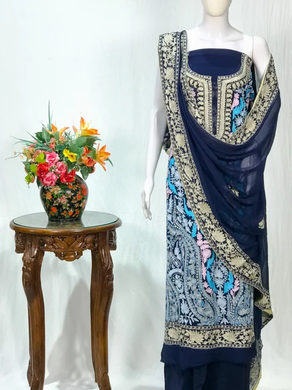 Salwar Suit with Kashmiri Aari & Zari Embroidery Front