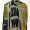 Black Stripe Pattern Ikat Pure Pashmina Shawl front