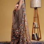 Organza Saree with Kashmiri Aari Embroidery