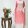 Pink Ombre Pure Cotton Salwar Suit with Floral Embroidery