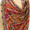 Natural Pure Pashmina Shawl With Tilla and Papier Mache Jamawar Hand Embroidery front