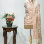 Cream Pure Pashmina Shawl With Sozni Hand  Embroidery