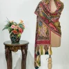 Multi-Colour Pure Pashmina Shawl With Sozni hand Embroidery