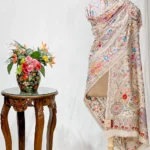 Cream Pure Pashmina Shawl With Tilla and Thread Jaal Hand Embroidery