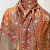 Natural Pure Pashmina Shawl With Papier Mache Jama Hand Embroidery front