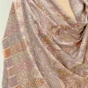 Pastel Multi-Colour Pure Pashmina Shawl with Kalamkari Hand Embroidery Front
