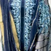 Blue Salwar Suit with Kashmiri Aari Embroidery front