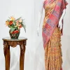 Yellow and Pink Modal Silk Kani Saree