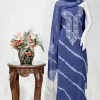 Blue Tie-n-Dye Kashmiri Aari Embroidered Salwar Suit