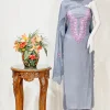 Grey Kashmiri Aari Embroidered Salwar Suit