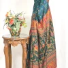 bottle green modal silk kani saree