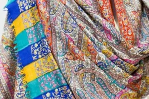 Multicolour Pashmina Shawl with Hand Embroidery