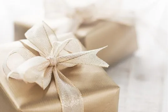 Golden gift box for festive season