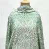 Pista Green Women Kashmiri Sozni Jaal Pure Pashmina Shawl With Hand Embroidery