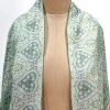 Pista Green Women Kashmiri Sozni Jaal Pure Pashmina Shawl With Hand Embroidery