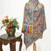 Pure Pashmina Multi Colour Shawl With Artistic Kalamkari And Hand Embroidery