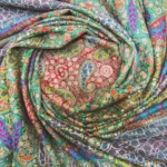 Sage Green Pure Pashmina Shawl With Sozni And Tilla Hand Embroidery