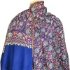 Navy Blue Pure Pashmina Shawl With Sozni Hand Embroidery