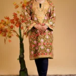 Woollen Kashmiri Phiran with Aari and Tilla Jaal Embroidery