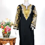 Black Phiran With Aari And Tilla Embroidery