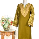 Woollen Phiran With Aari And Tilla Embroidery