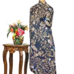 Black And Grey Pure Pashmina Ombre Shawl With Thread and Tilla Jaal Hand Embroidery