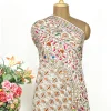 White Pure Pashmina Shawl With Tilla and Thread Jaal Hand Embroidery Close Up