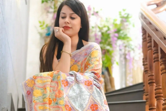 Designer Kashmiri silk saree