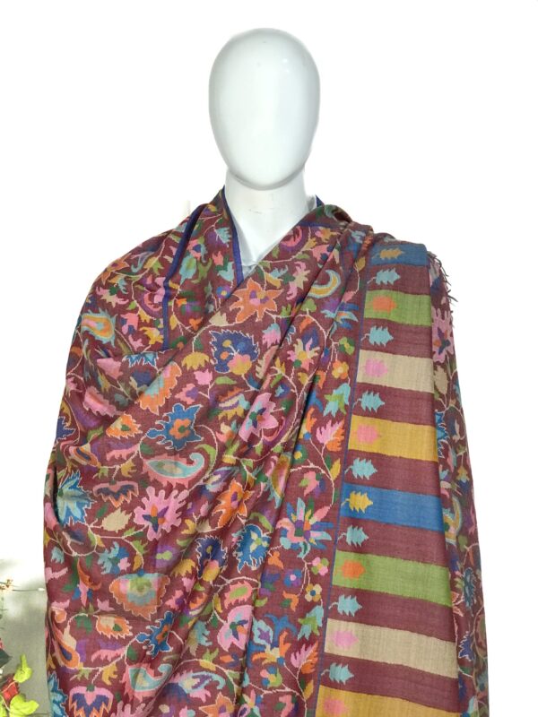 rust color gents kani pashmina