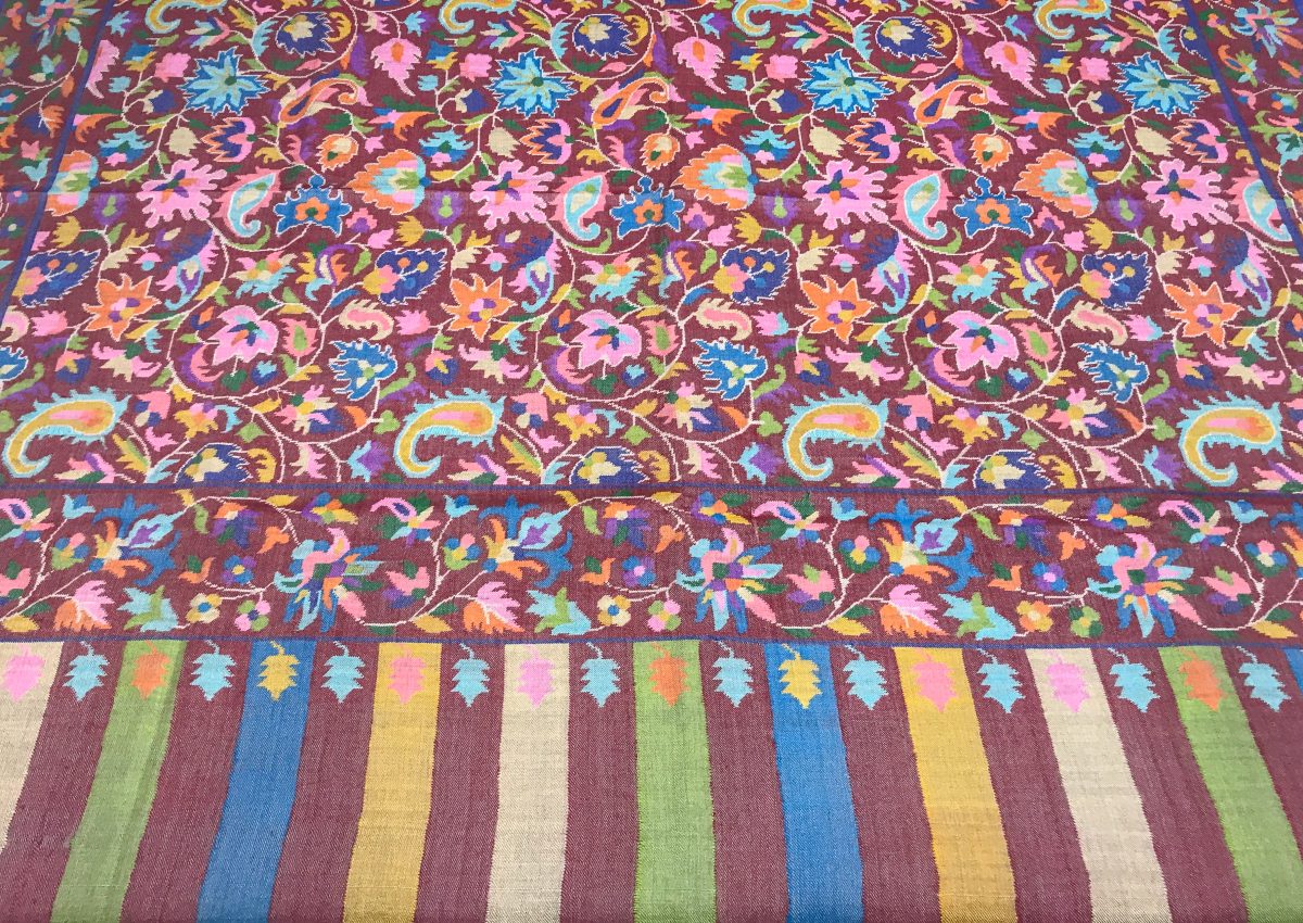 kani rust color pashmina shawl