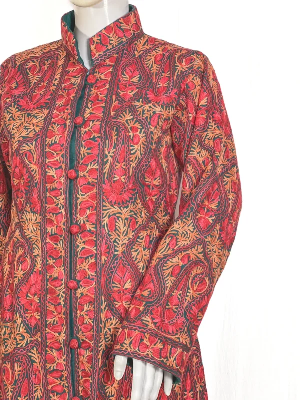 Jamawar Paisley Embroidered Women Coat